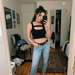 Women's LNA Tank top cropped cut out Size XS Y2k Whimsigoth Punk Fairy Coquette